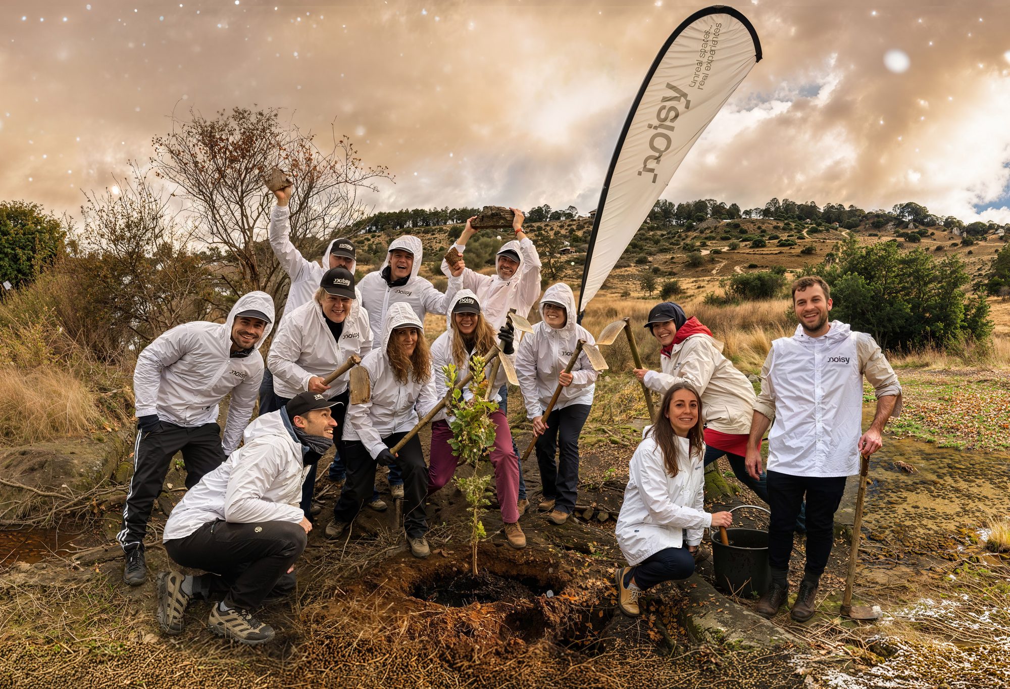 El equipo Noisy durante la plantación del Bosque Noisy, marzo de 2025